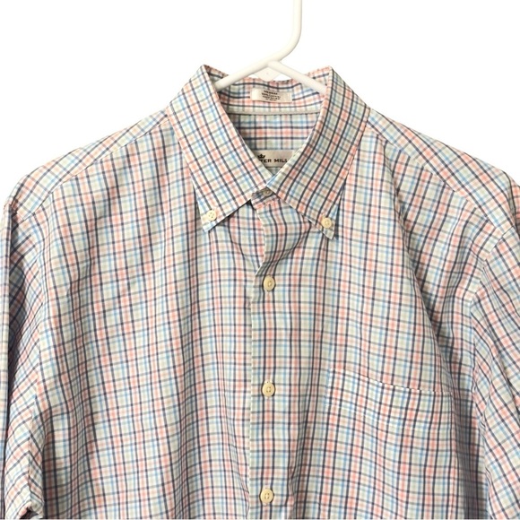 Peter Millar Men's Multicolor Plaid Button Down Long Sleeve Shirt Size M - Picture 2 of 4